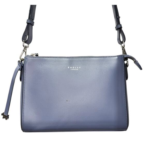 Radley London Selby Street Leather Small Zip Top Crossbody Shoulder Bag Blue - Picture 2 of 9